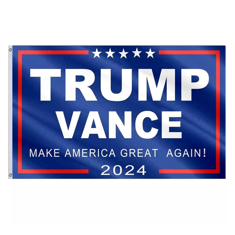 Trump Vance Flag Banner 3x5 Make America Great Again MAGA 2024 Rally Fight yd